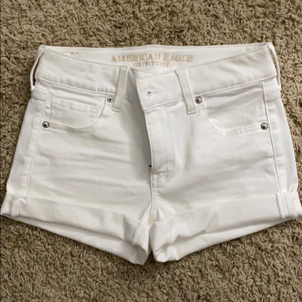 white jean shorts